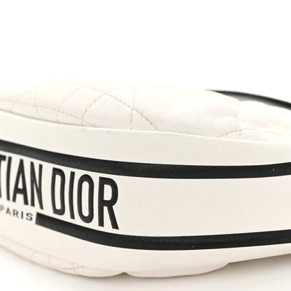 Christian Dior Lambskin Cannage Small Dior Vibe Hobo Bag White 11 of 11