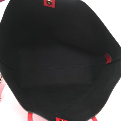 Alexander McQueen Grained Calfskin Skull Open Shopper Tote Red 5 of 9