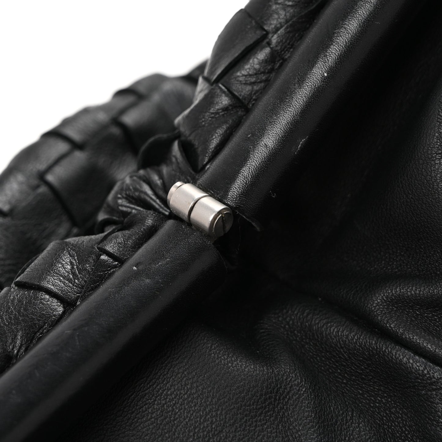 Nappa Maxi Intreccio The Pouch Oversized Clutch Black
