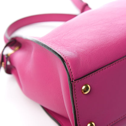 Fendi Vitello Seta Medium Peekaboo Iconic Satchel Magenta 13 of 15