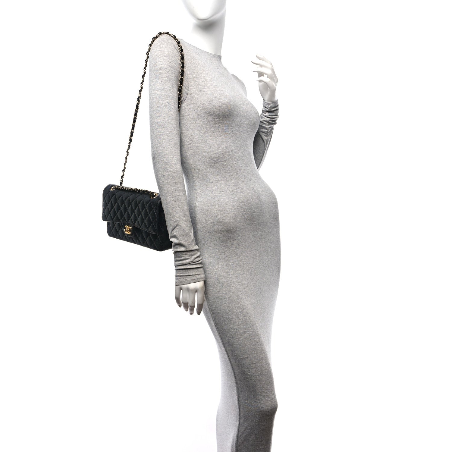 Chanel Caviar Quilted Medium Double Flap Black 3 of 10