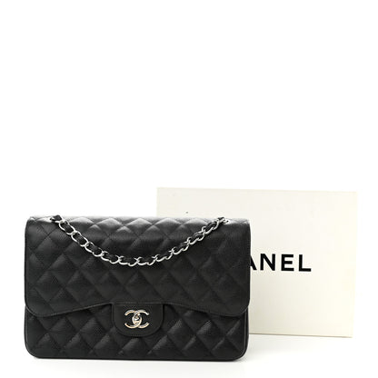 Chanel Caviar Quilted Jumbo Double Flap Black 12 of 12