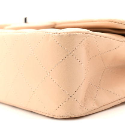 Chanel Lambskin Quilted Medium Double Flap Beige 19 of 27