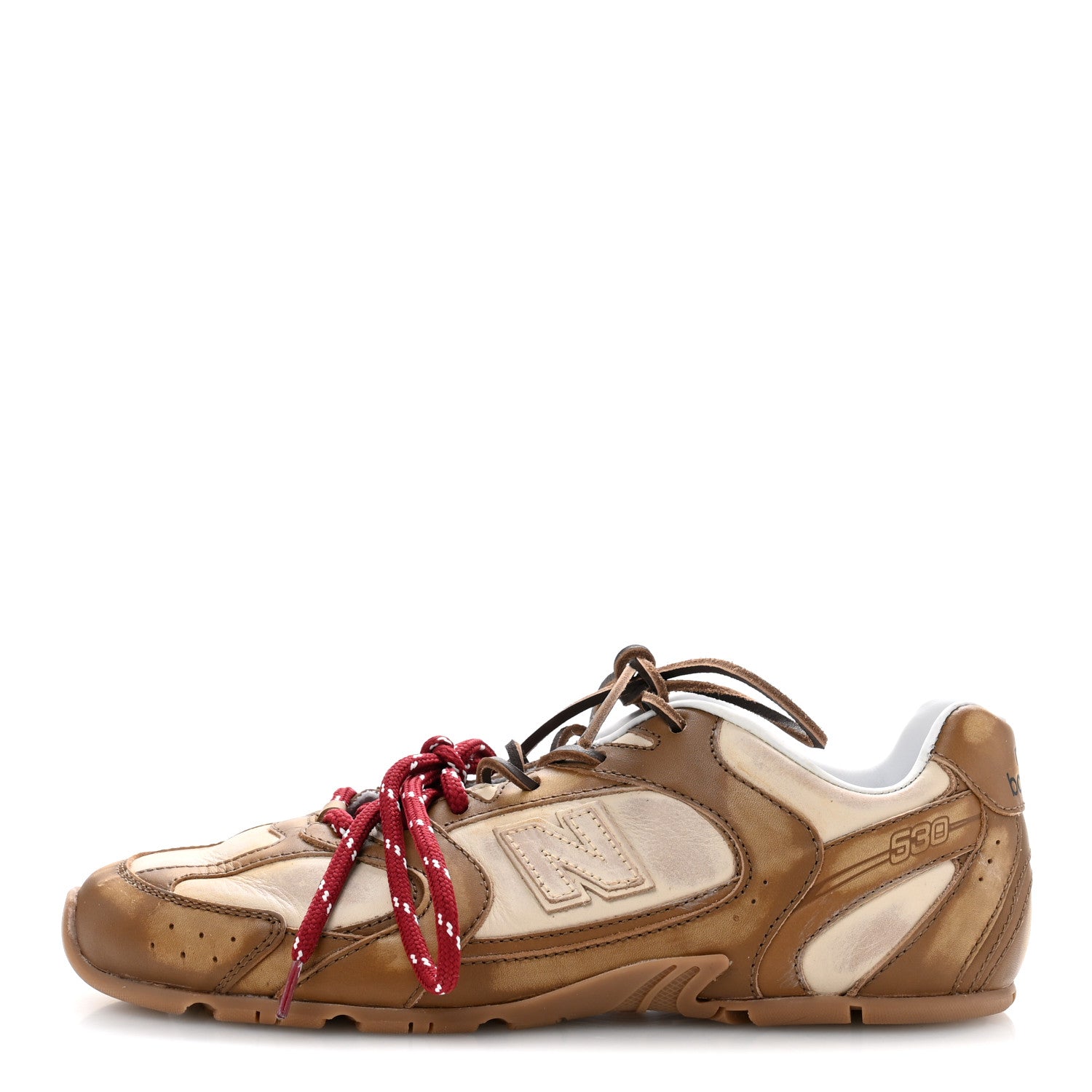 Miu Miu X NEW BALANCE Calfskin 530 SL Sneakers 37.5 Cinnamon 1 of 8