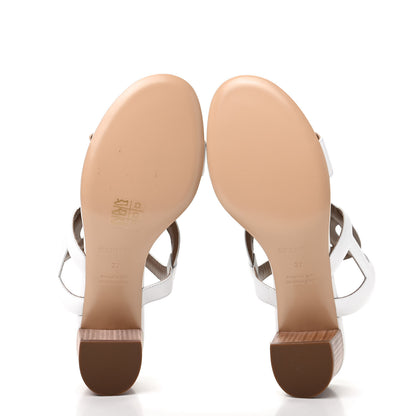 Hermes Nappa Bikini Sandals 39 White 4 of 10