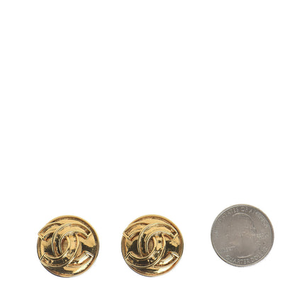 Chanel CC Clip On Earrings Gold 2 of 4