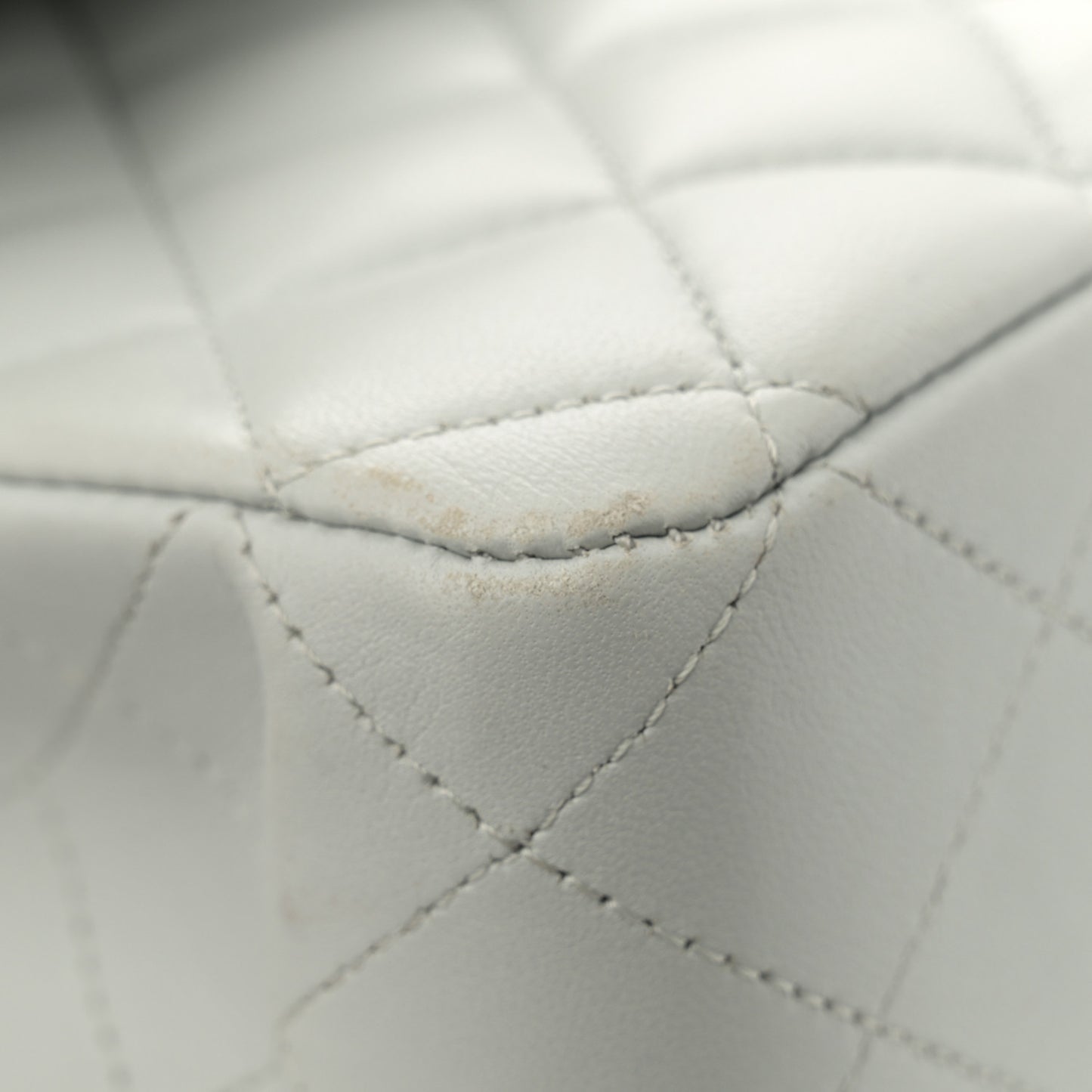 Lambskin Quilted Medium Double Flap Light Blue