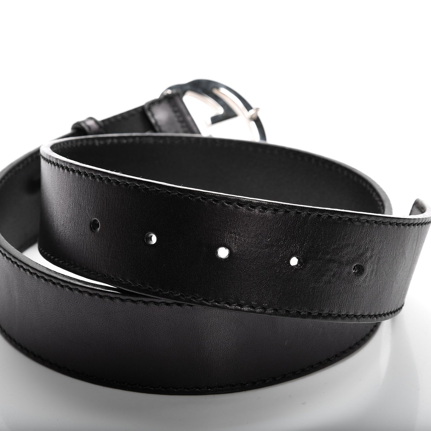 Calfskin Interlocking G Belt 80 32 Black