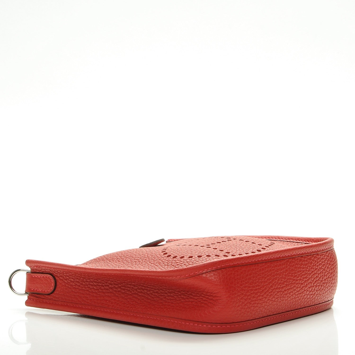 Hermes Taurillon Clemence Amazone Evelyne TPM Rouge Casaque Etain 4 of 7