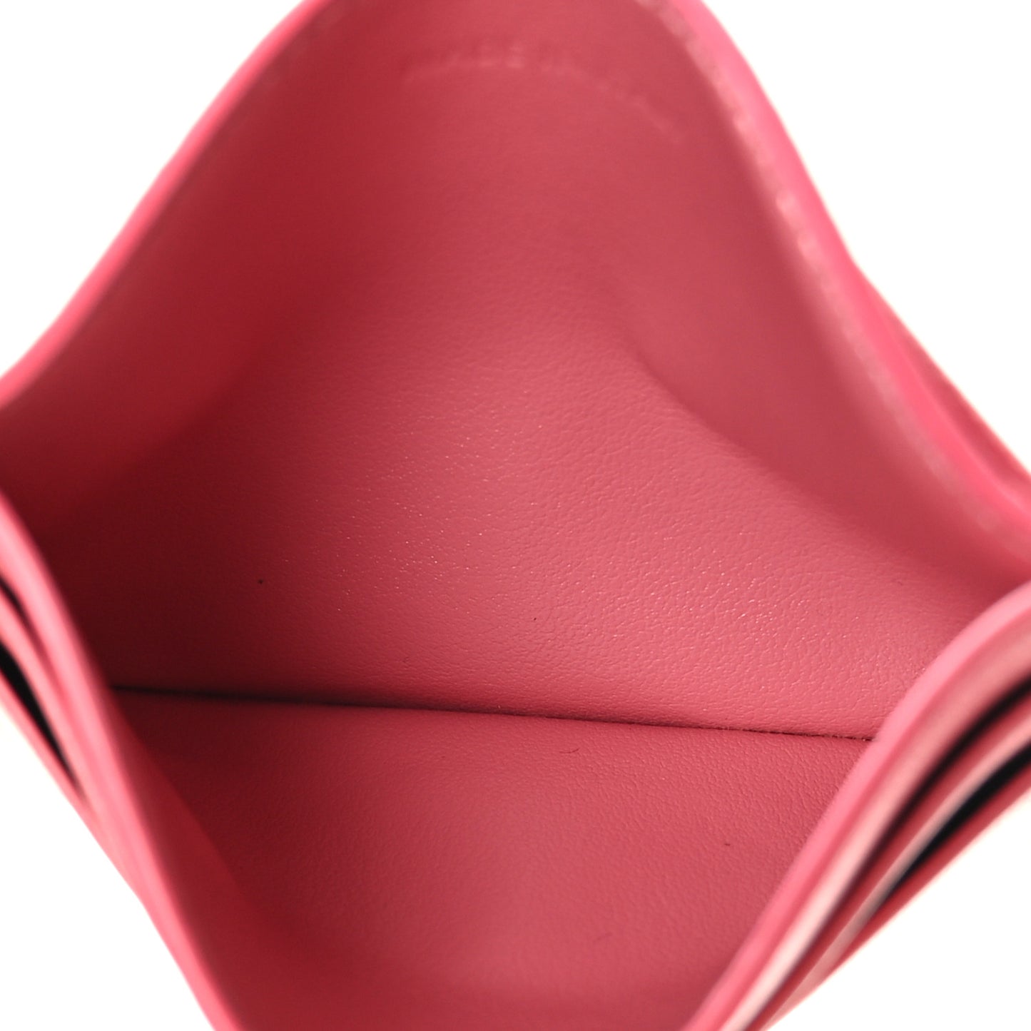 Drummed Calfskin Medium Half Zip Multifunction Wallet Coin Purse Pink