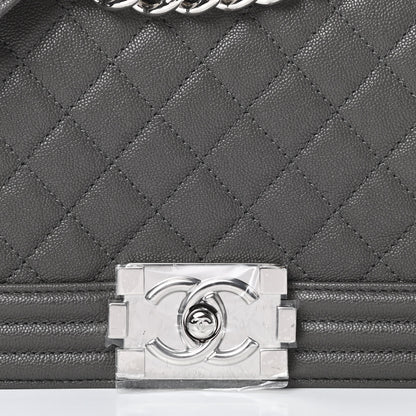 Chanel Caviar Quilted Medium Boy Flap Grey 8 of 12