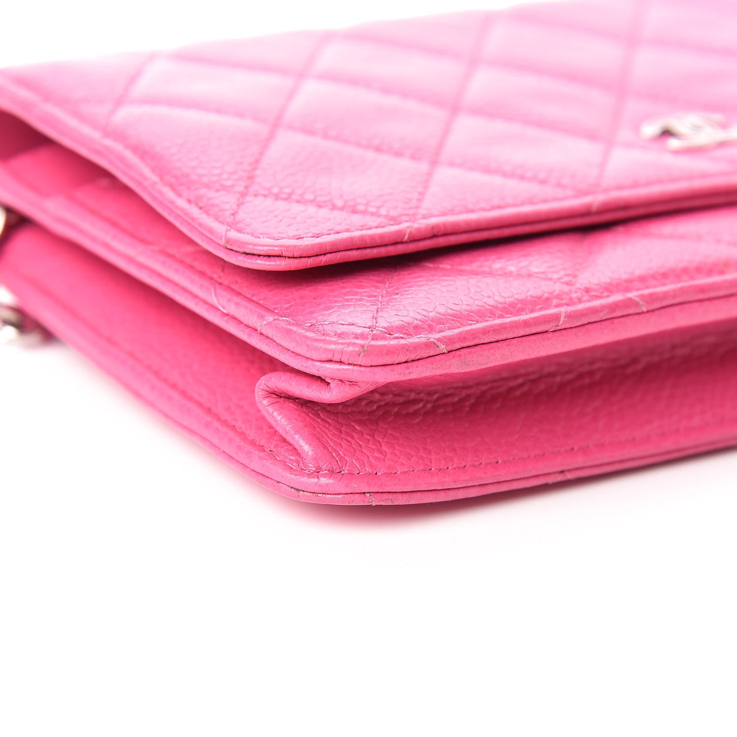 Chanel Caviar Quilted Wallet on Chain WOC Pink 5 of 13