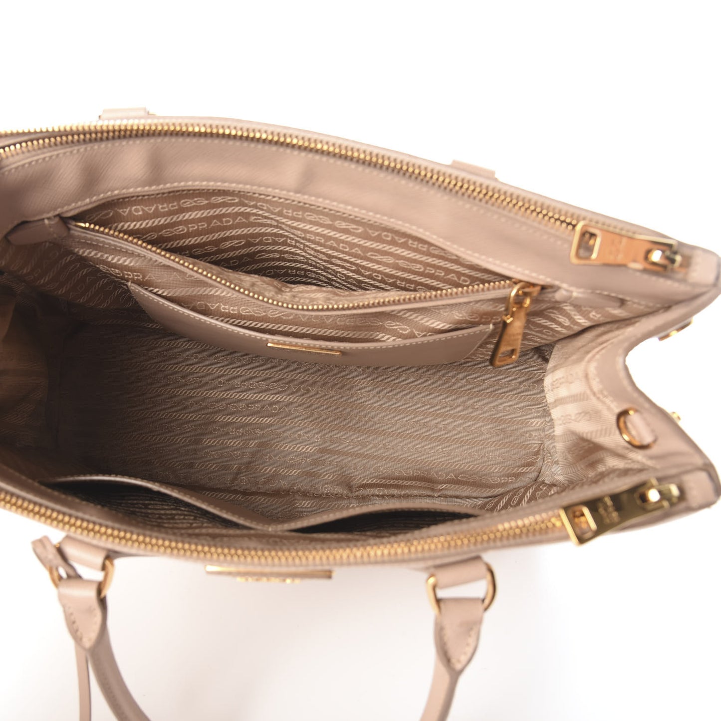 Saffiano Medium Galleria Double Zip Tote Cammeo