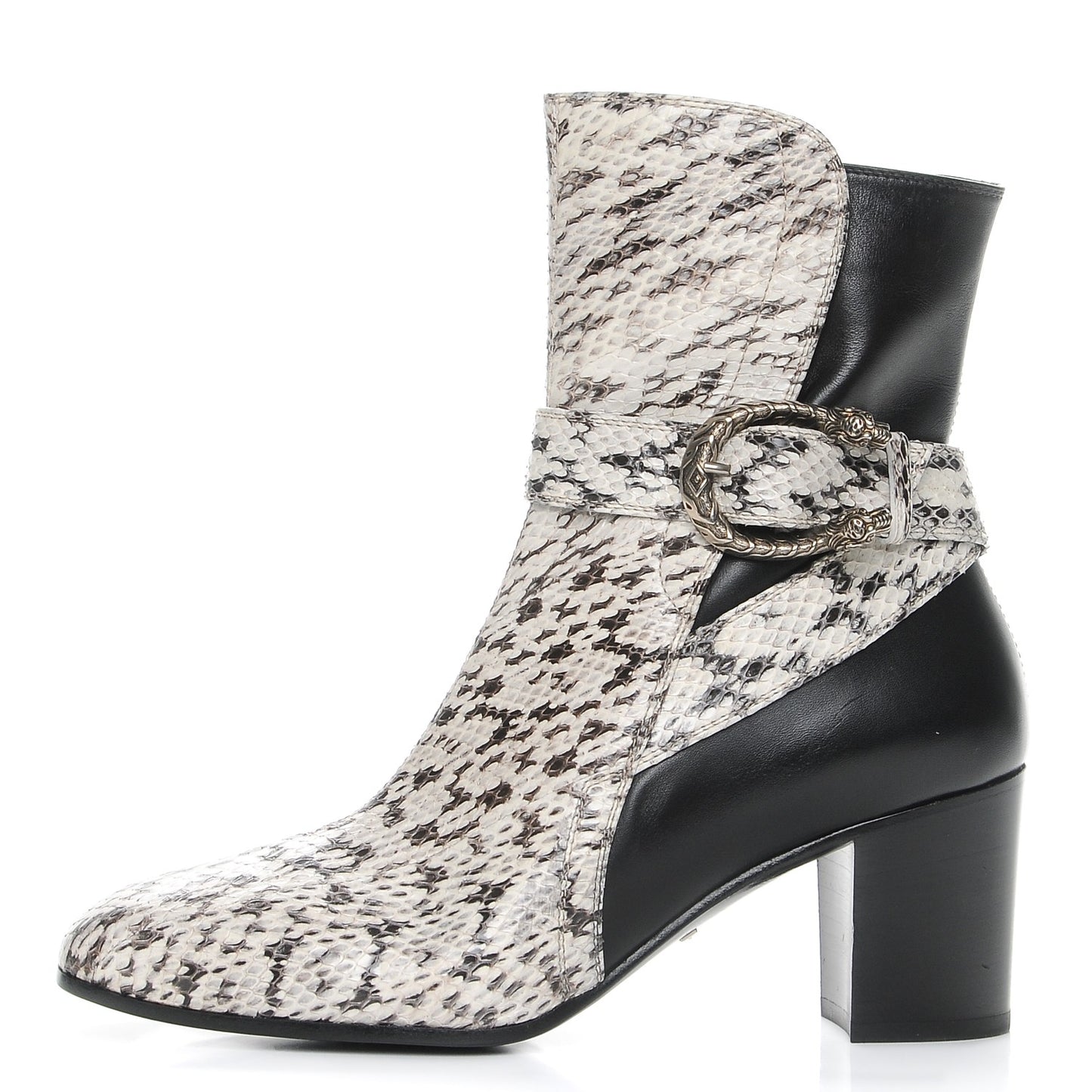 Elaphe Snakeskin Elizabeth Boots 39 Roccia Black