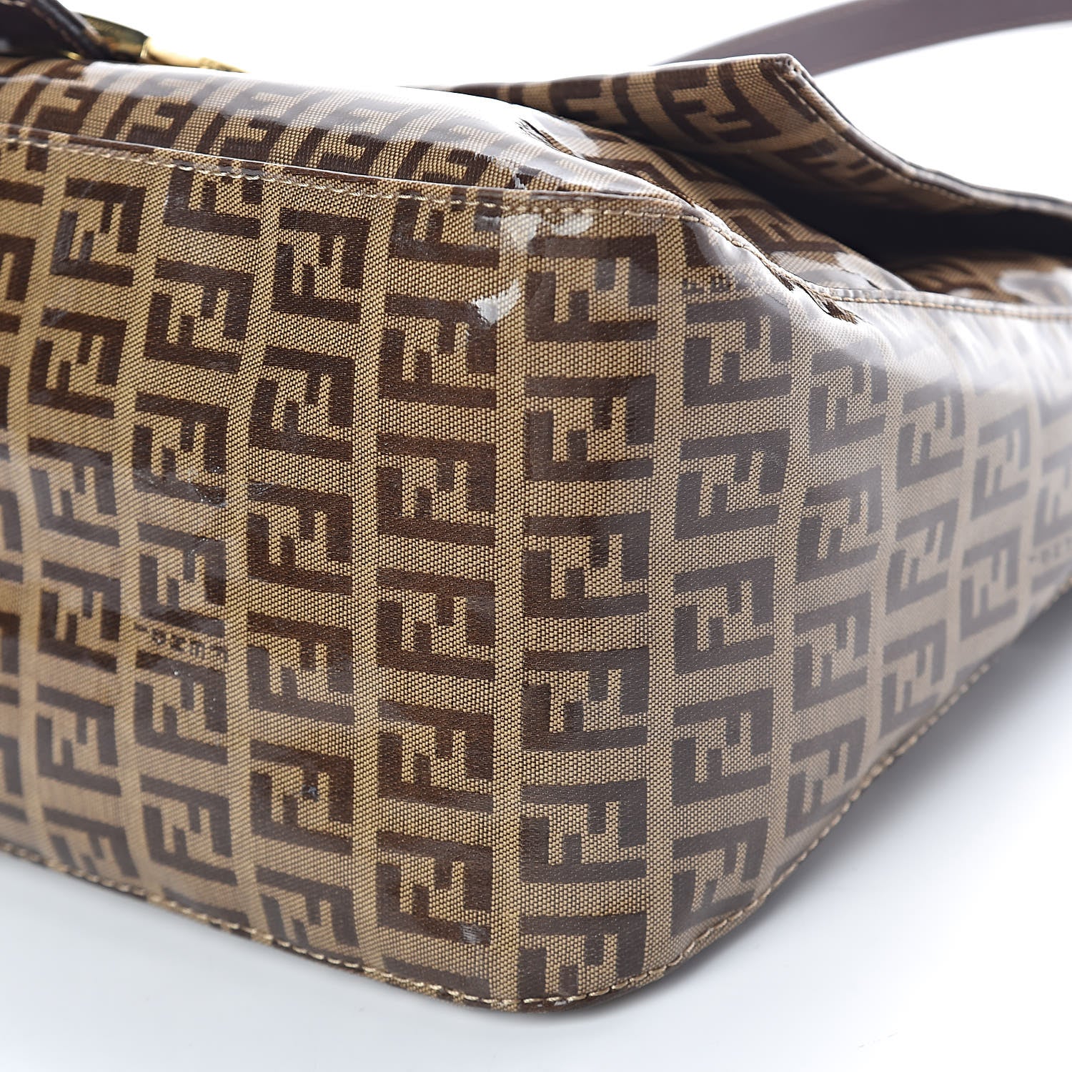 Fendi Vinyl Zucchino Mama Baguette Tobacco 9 of 9