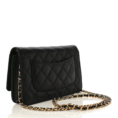 Chanel Caviar Quilted Wallet On Chain WOC Black 3 of 12