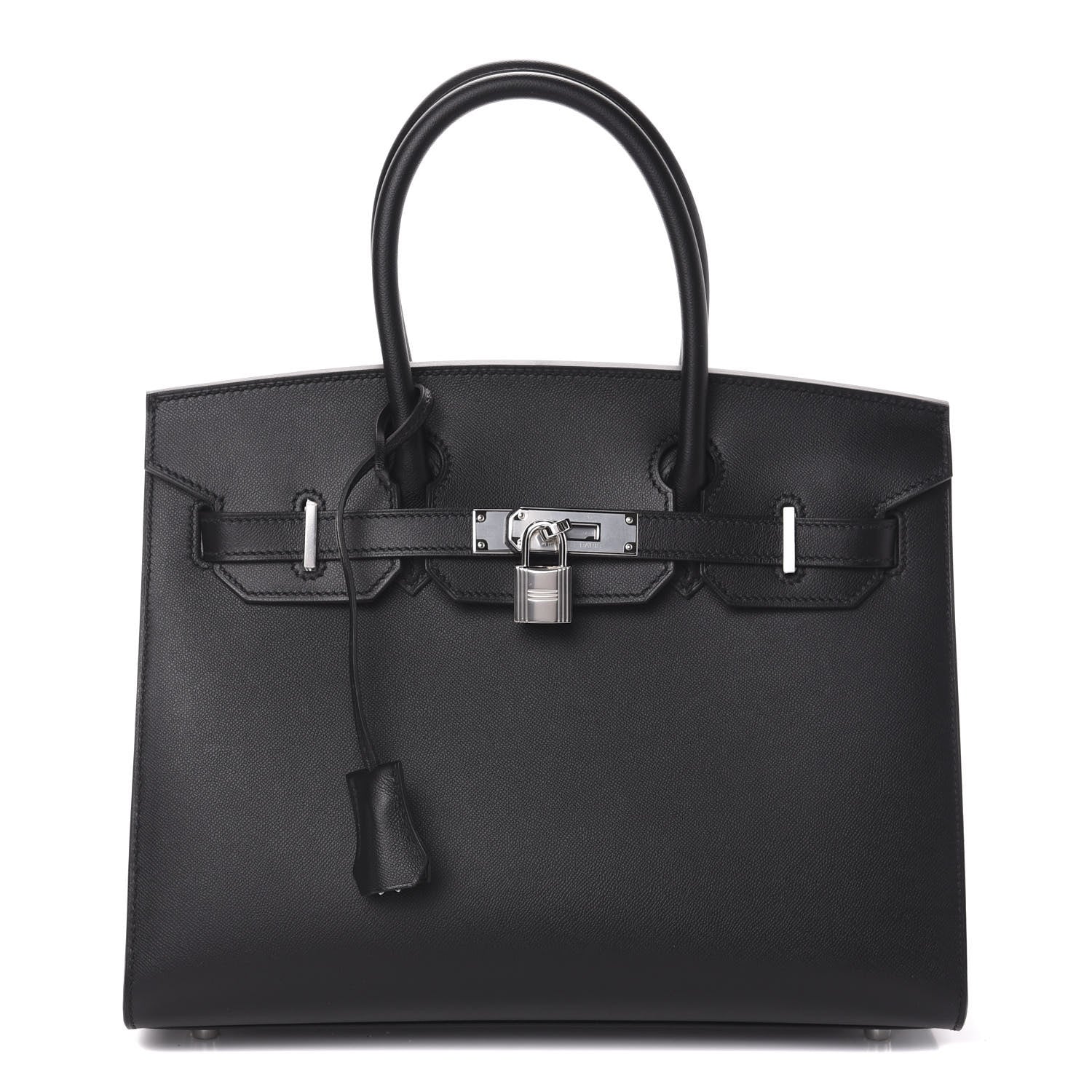Hermes Grained Monsieur Birkin Sellier 30 Black 1 of 10