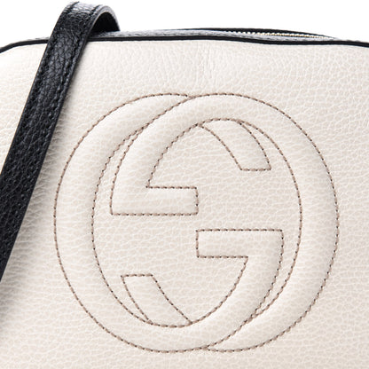 Gucci Dollar Calfskin Bi-Color Small Soho Disco Bag Mystic White Black 10 of 10