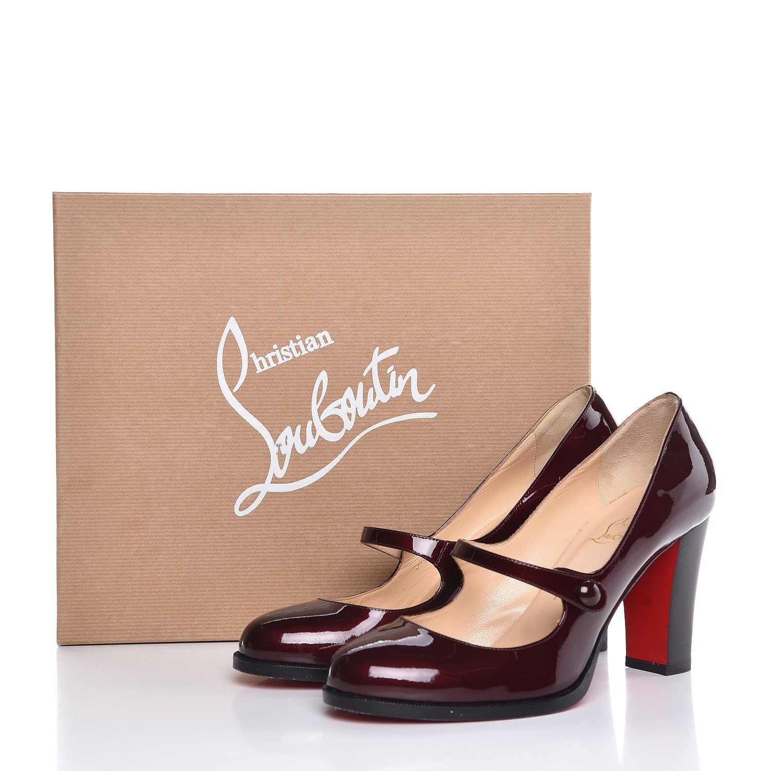 Christian Louboutin Metallic Patent Top Street 85 Mary Jane Pumps 39.5 Orthodoxe 10 of 10