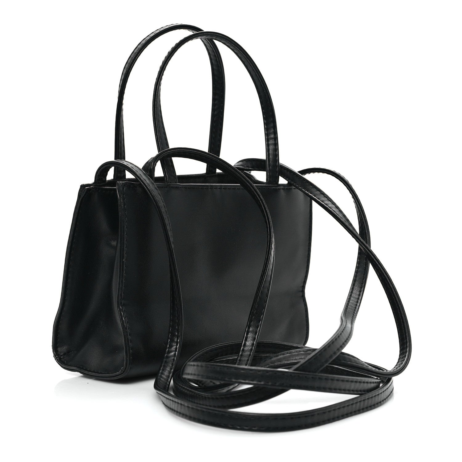 Telfar Vegan Leather Small Shopping Bag Black 3 of 11