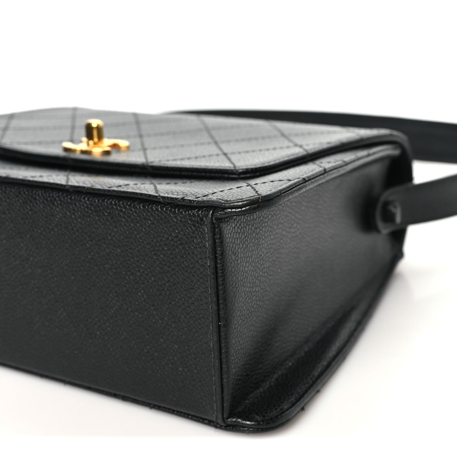 Chanel Caviar Diamond Stitched Flap Shoulder Bag Black 10 of 10