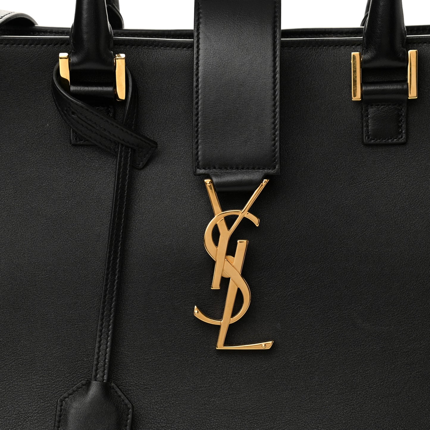 Smooth Calfskin Medium Monogram Cabas Black
