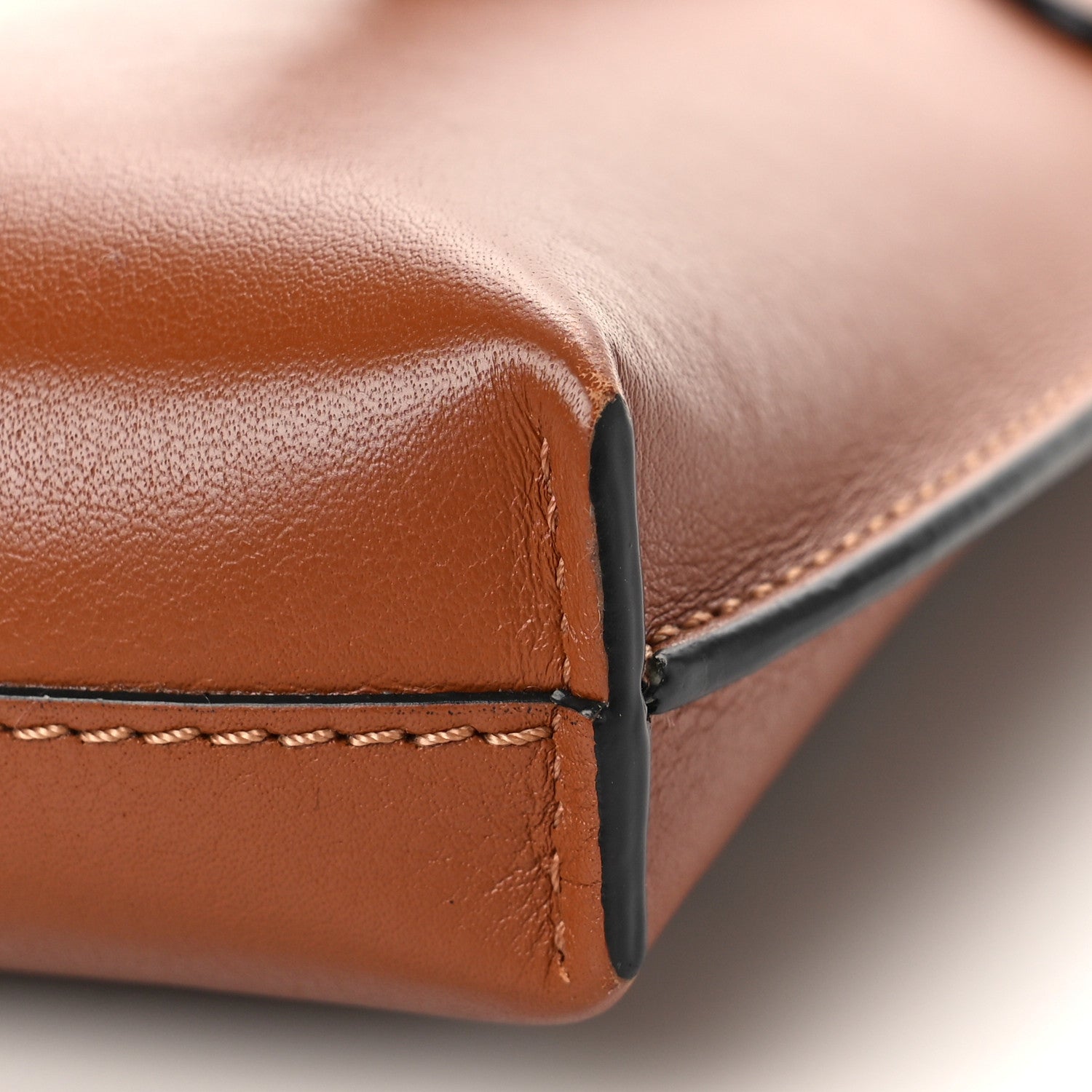 Loewe Calfskin Elephant Pouch Crossbody Bag Tan 8 of 9