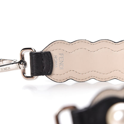 Fendi Calfskin Pearl Embellished Mini Strap You Black Camelia 5 of 5