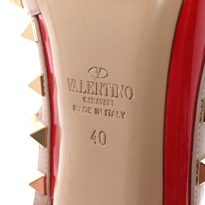 Valentino Garavani Patent Nappa Rockstud Ankle Strap 100mm Pumps 40 Rouge Pur Poudre 7 of 8
