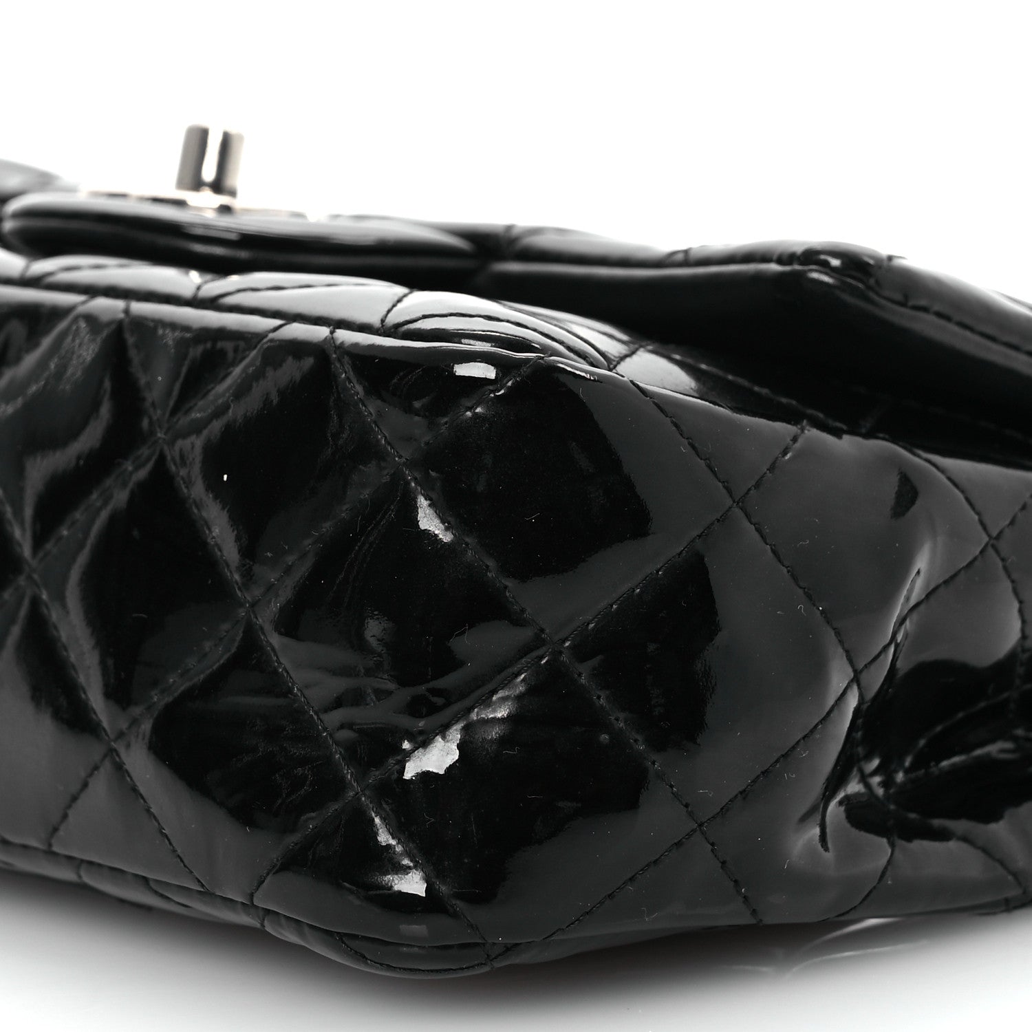 Chanel Patent Calfskin Quilted Mini Rectangular Flap Black 12 of 15