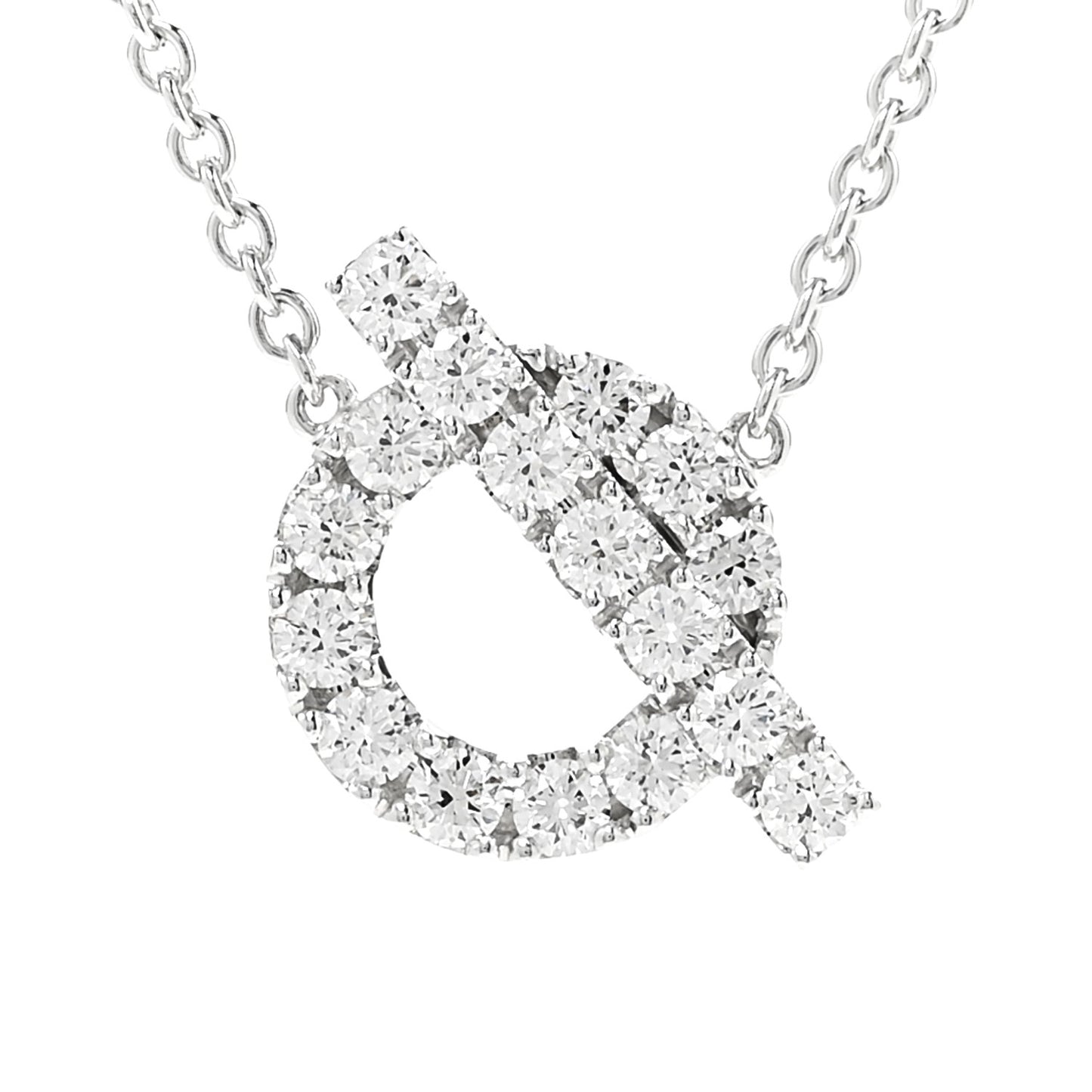 18K White Gold Diamond Finesse Pendant Necklace