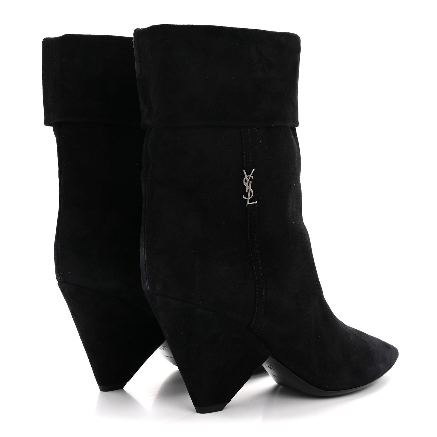 Kid Scamosciato Niki 85 Wedge Booties 39.5 Black