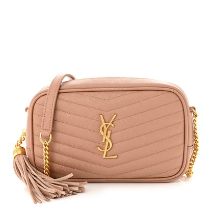 Saint Laurent Grain De Poudre Matelasse Monogram Mini Lou Camera Bag Vintage Peach 1 of 10