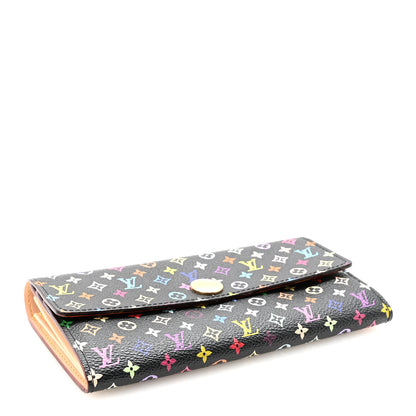 Louis Vuitton Monogram Multicolor Sarah Wallet Black 4 of 7