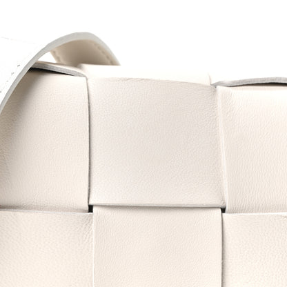 Bottega Veneta Lambskin Maxi Intrecciato Extra Mini Cassette Crossbody Bag White 6 of 8