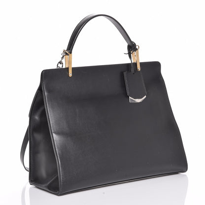 Balenciaga Smooth Calfskin Le Dix M Cartable Shoulder Bag Black 4 of 8