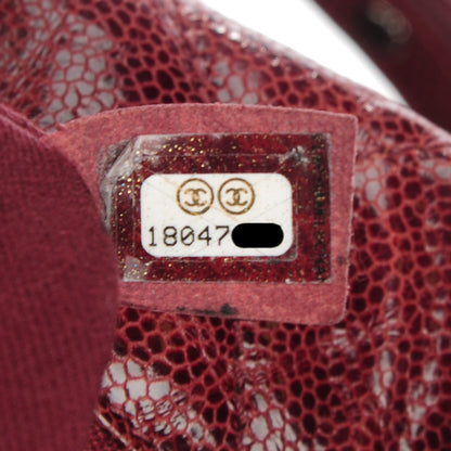 Chanel Crumpled Grained Calfskin CC Crave Tote Burgundy 8 of 8