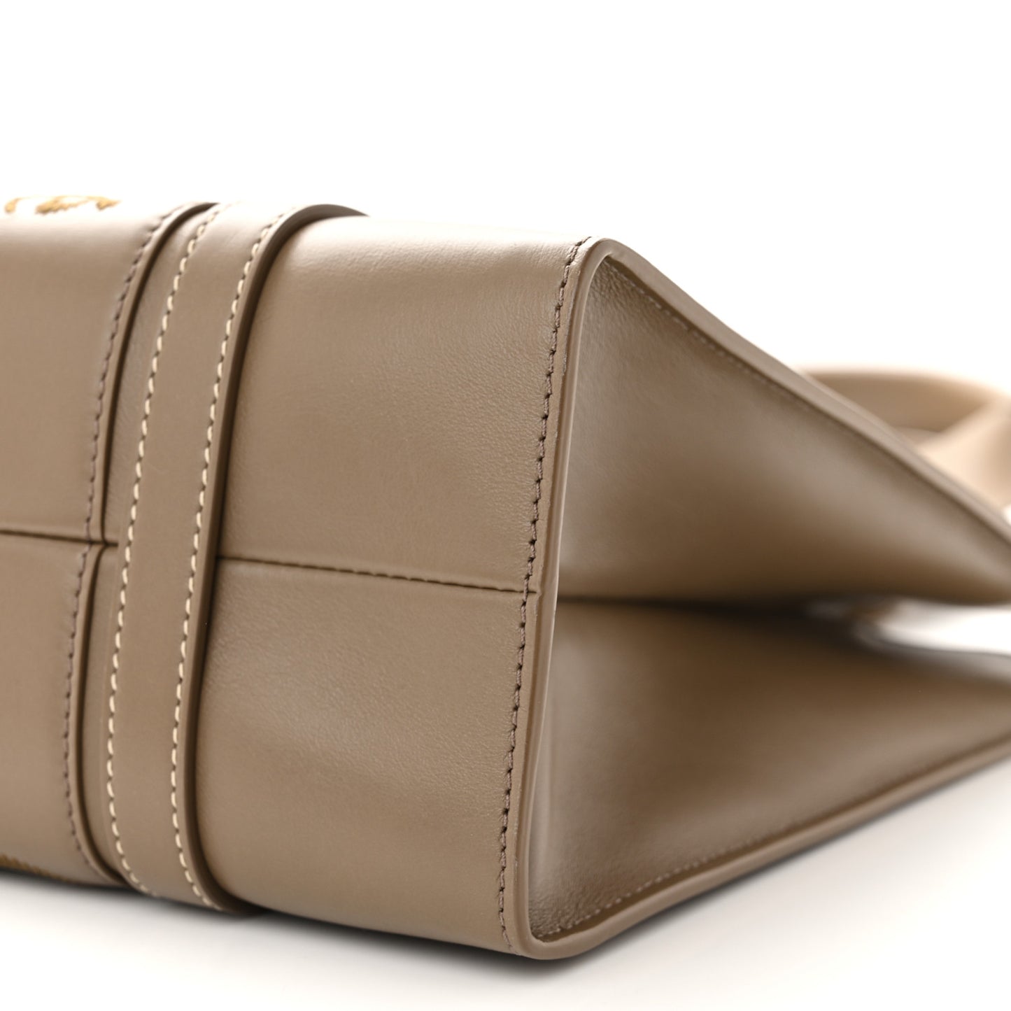 Calfskin Medium Woody Tote Army Green