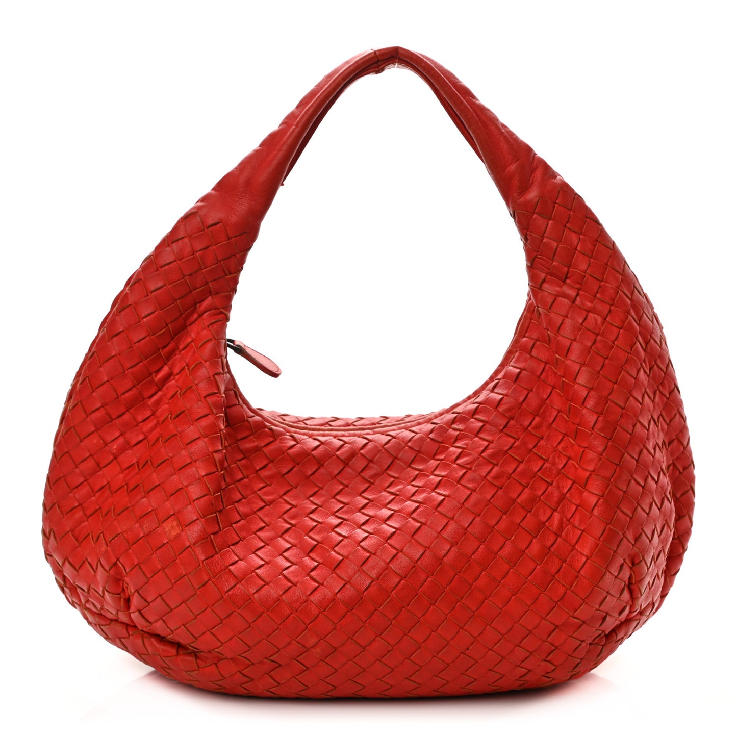 Nappa Intrecciato Medium Belly Veneta Hobo Flame