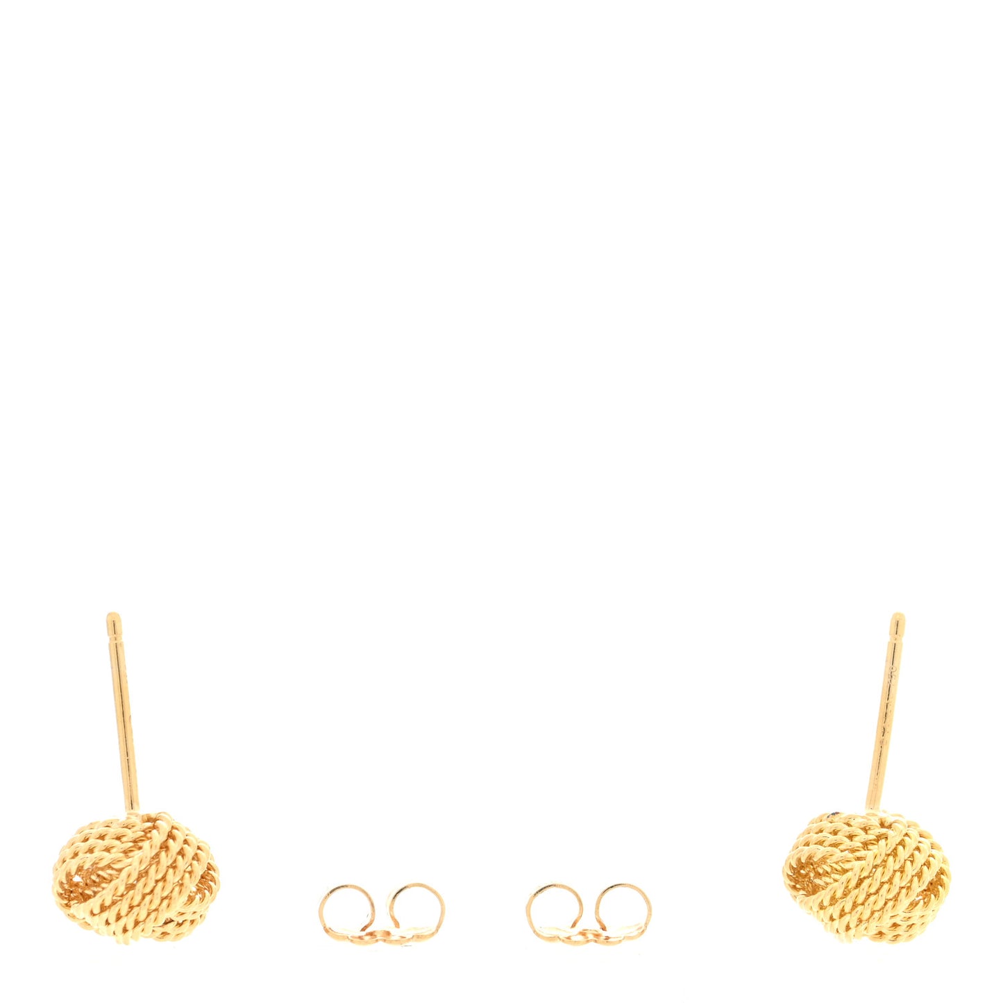 18K Yellow Gold Twist Knot Earrings