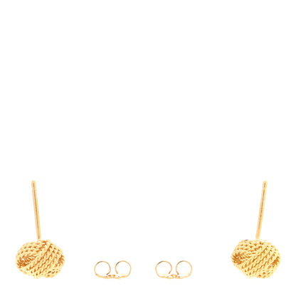 Tiffany 18K Yellow Gold Twist Knot Earrings 3 of 4