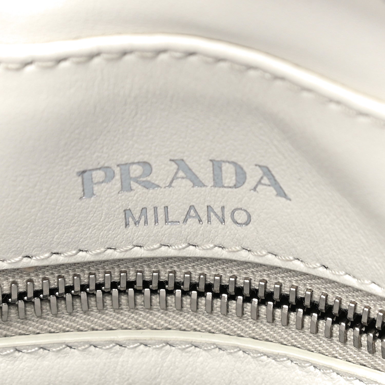 Prada Soft Calfskin Diagramme Crossbody Bag White 6 of 11