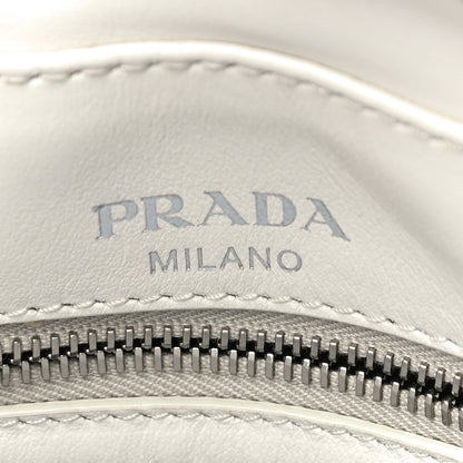 Prada Soft Calfskin Diagramme Crossbody Bag White 6 of 11