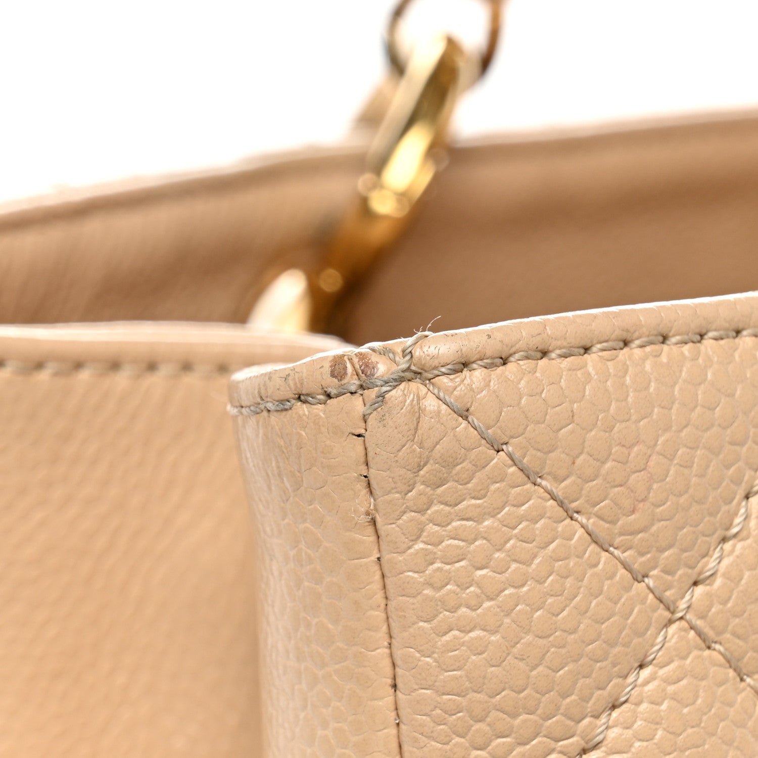Chanel Caviar Quilted Grand Shopping Tote GST Beige 14 of 15