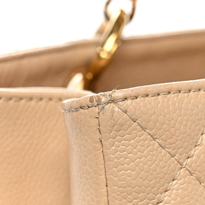 Chanel Caviar Quilted Grand Shopping Tote GST Beige 14 of 15