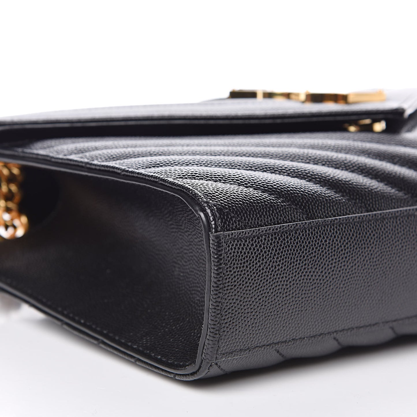 Grain De Poudre Matelasse Chevron Medium Monogram Satchel Black