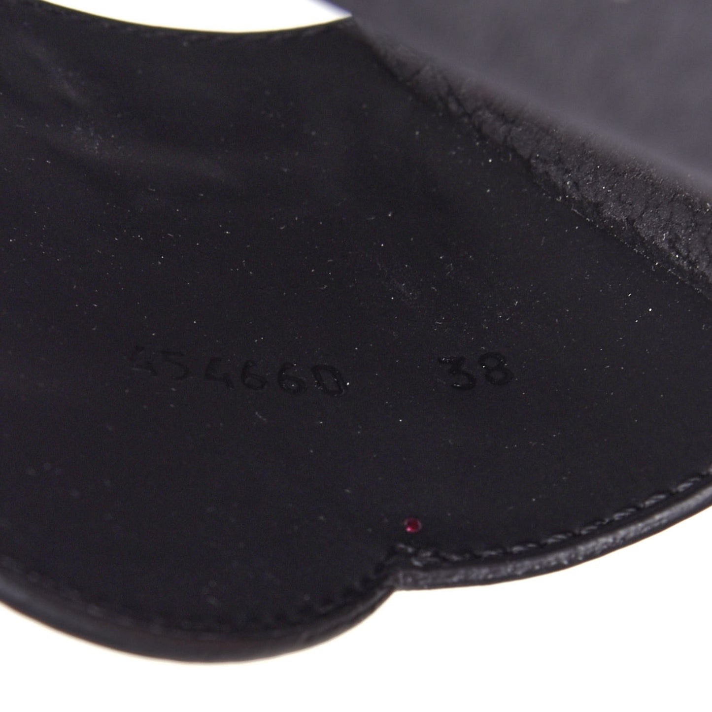 Calfskin Rainbow Heart Pursuit Slide Sandals 38 Black
