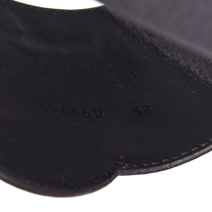Gucci Calfskin Rainbow Heart Pursuit Slide Sandals 38 Black 10 of 11