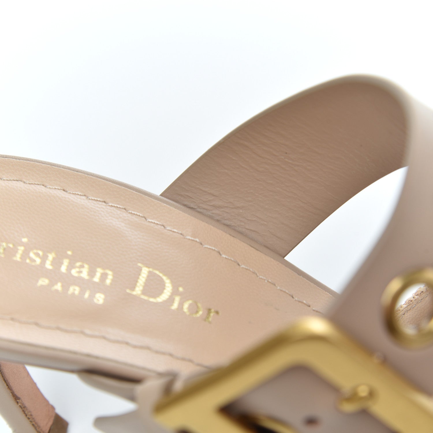 Christian Dior Technical Fabric Calfskin D-Dior 65mm Mules 39 Nude 13 of 22