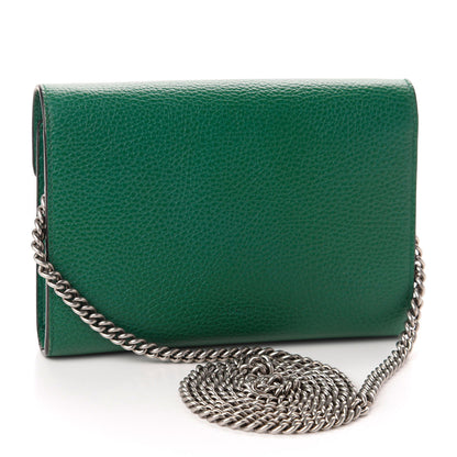 Gucci Calfskin Mini Dionysus Chain Wallet Emerald 3 of 10
